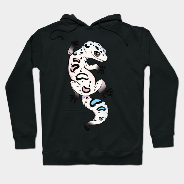 Transgender Pride Leopard Gecko Hoodie by saltuurn